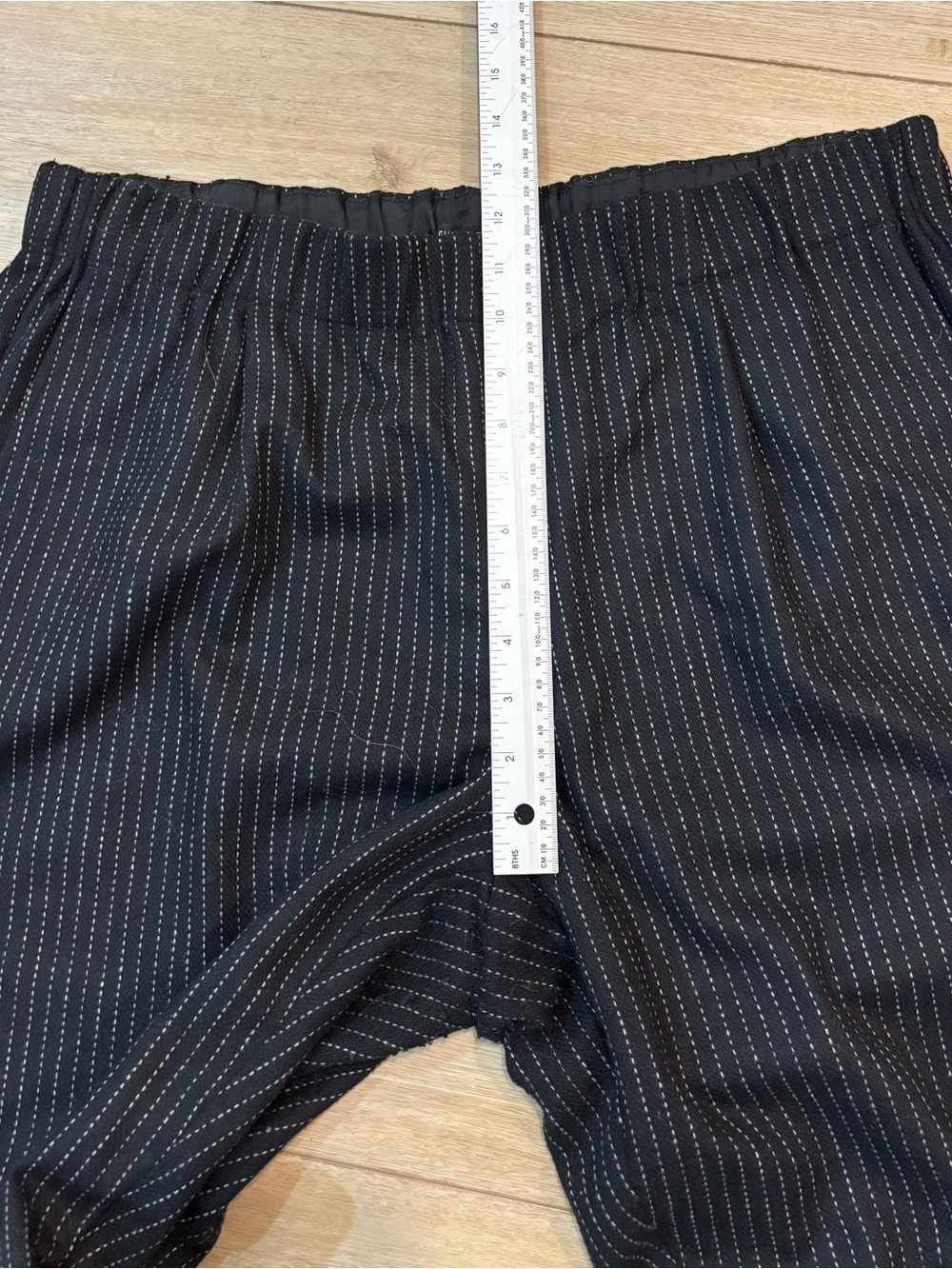 Eileen Fisher Pants Women Large L Stripe Pull on Office Siren Cottagecore - Picture 6 of 7